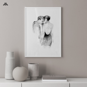 Watercolor Couple Poster